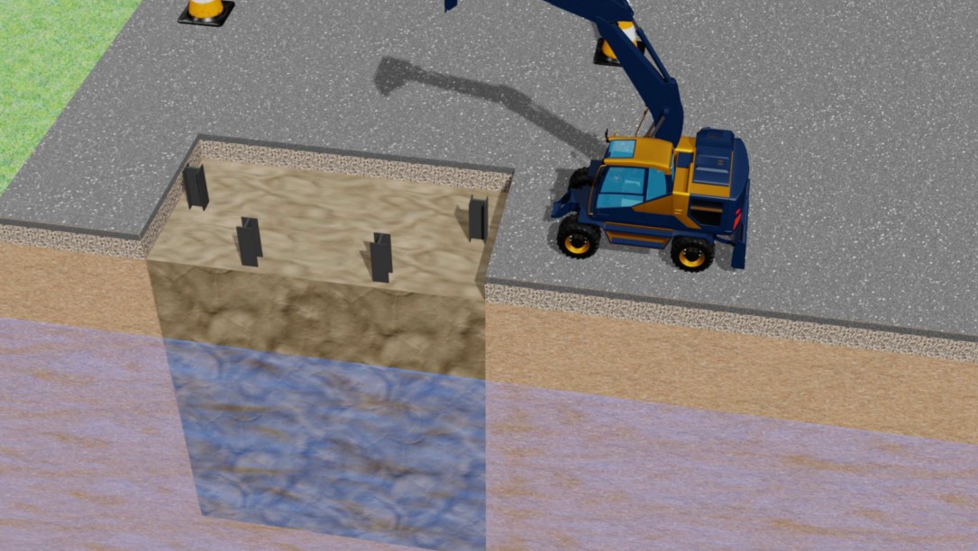 Herstellung wasserdichter Baugrube – RSS®-Wand als Ziel